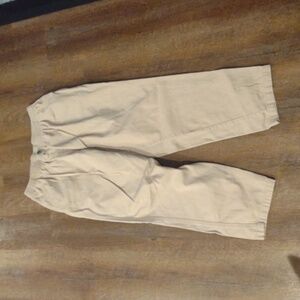 Woman Within women's 18W cotton‎ khaki elastic waist 2 pocket pants